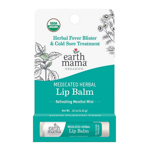 Medicated Herbal Lip Balm 0.15 Oz by Earth Mama Angel Baby