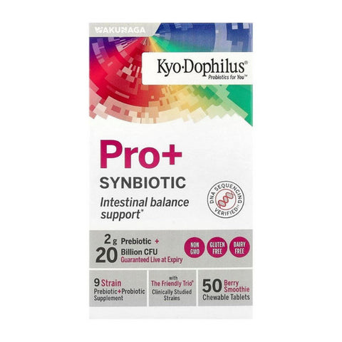 Kyo-Dophilus Pro Plus Synbiotic Berry Smoothie 50 Chews by Kyolic