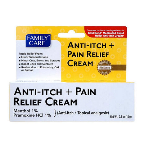 Anti Itch And Pain Relief Cream 0.5 Oz by Family Care