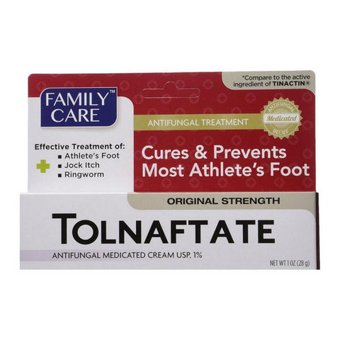 Tolnaftate Cream USP 1% Antifungal 1 Oz by Family Care