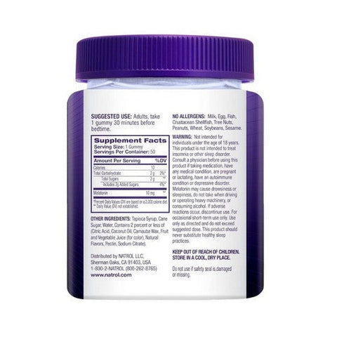 Natrol, MelatoninMax Blueberry, 10 Mg, 50 Gummies