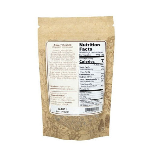Celebration Herbals, Organic Ginger Root Cut And Shifted, 16 Oz Celebration Herbals