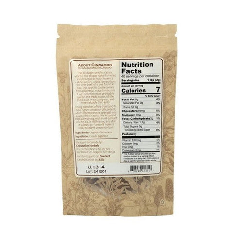 Celebration Herbals, Organic Cinnamon Sticks 4 Inches, 16 Oz Celebration Herbals