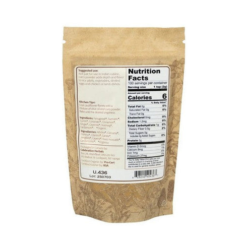 Celebration Herbals, Organic Curry Powder Original Blend Salt Free, 16 Oz Celebration Herbals