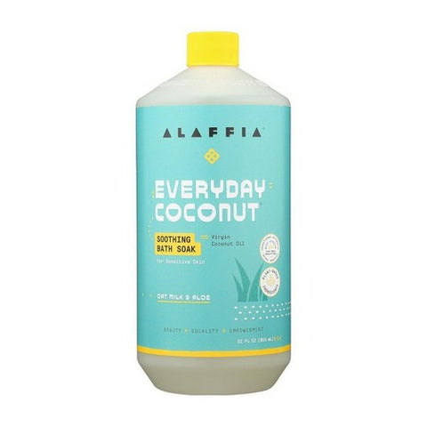 Everyday Coconut Soothing Bath Soak Oat Milk And Aloe 32 Oz by Alaffia