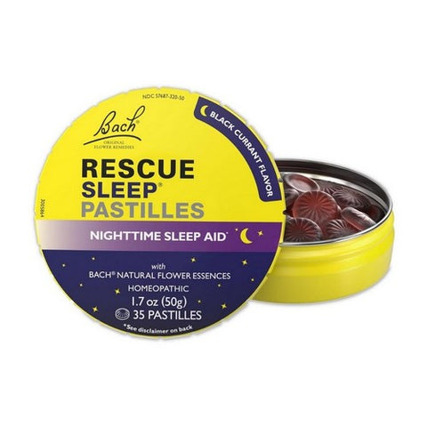 Rescue Sleep Pastilles Black Current 50 Grams by Bach