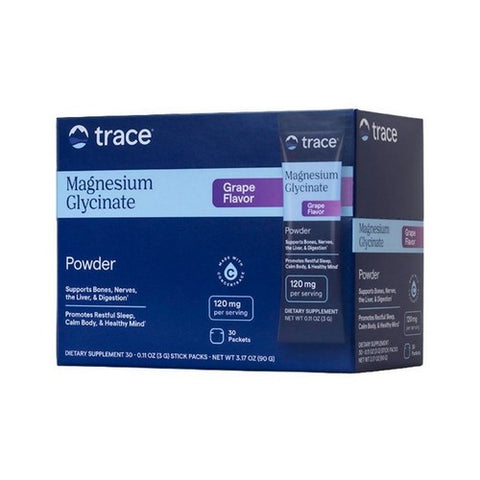 Magnesium Glycinate Stick Pack Grape 30 Count by Trace Minerals