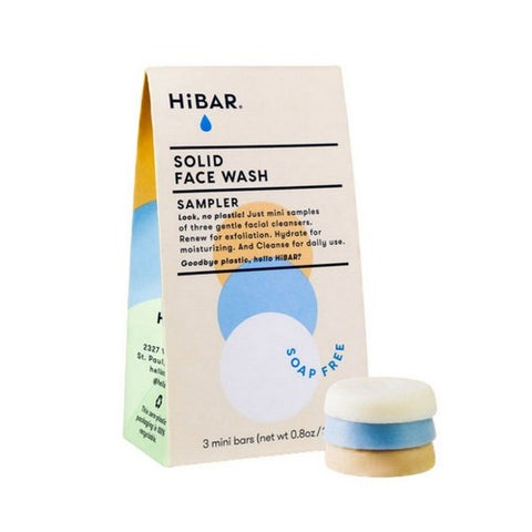 Solid Face Wash Sampler Set 0.8 Oz by HiBAR