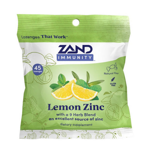 Lemon Zinc Lozenge 45 Count by Zand