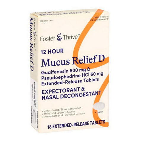 Mucus Relief D 12 Hour 18 Tabs by Foster And Thrive