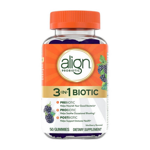 3-In-1 Biotic Gummies 50 Count by Align Probiotic