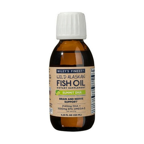 Wild Alaskan Fish Oil Summit DHA Natural Lime Flavor 4.23 Oz by Wiley Wallaby