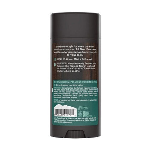 Every Man Jack, All Over Solid Deodorant Coastal Surf, 2.6 Oz Every Man Jack
