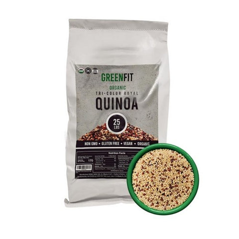 Organic Tri Royal Color Quinoa 25 Lbs by GREENFIT