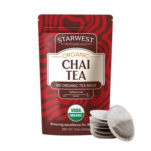 Organic Chai Tea Bags 100 Count by Starwest Botanicals