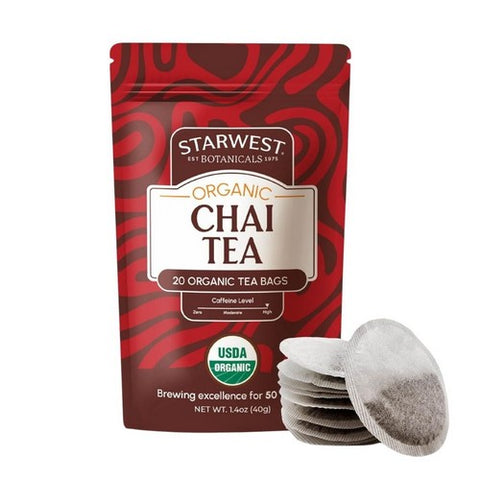 Organic Chai Tea Bags 20 Count by Starwest Botanicals