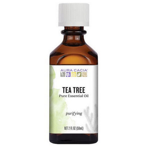 Aura Cacia, 100% Pure Essential Oil Tea Tree, (melaleuca alternafolia) 2 Fl Oz