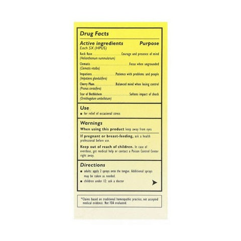 Bach, Rescue Remedy Natural Stress Relief Spray, 20 ML