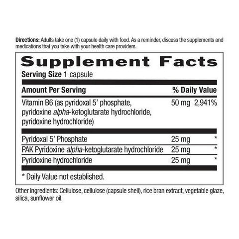 Country Life, Coenzyme Active B-6, 50 MG, 30 Caps Country Life