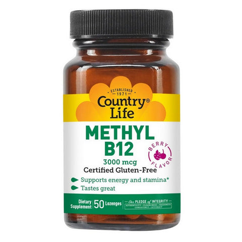 Country Life, Superior B-12 Berry Flavored, 3000 mcg, 50 Lozs