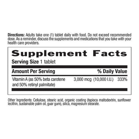 Country Life, Vitamin A 10,000 Units Dry, 100 Tabs