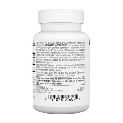 Source Naturals, Activated Quercetin Capsule, 50 Caps Source Naturals