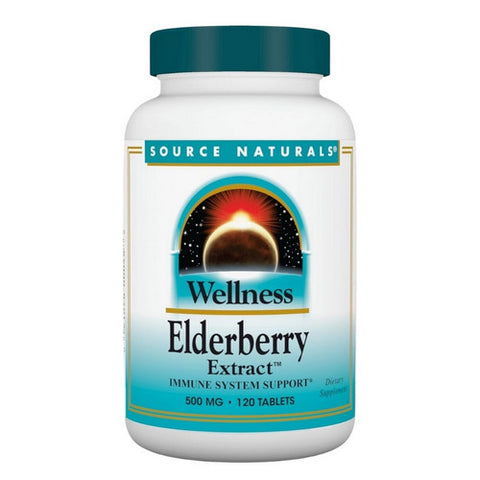 Source Naturals, Wellness Elderberry Extract, 500 mg, 120 Tabs