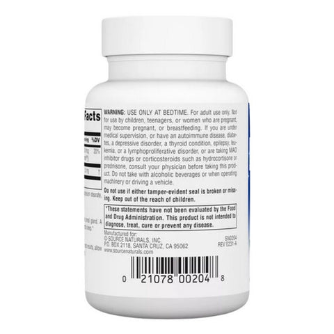 Source Naturals, Melatonin, 2.5 mg, Sublingual Peppermint 240 Tabs