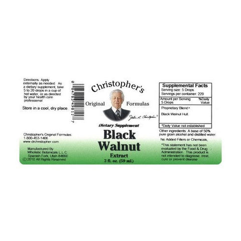 Dr. Christophers Formulas, Black Walnut Extract, 2 oz Dr. Christophers Formulas