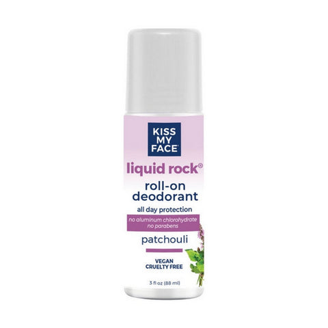 Kiss My Face, Deodorant Liquid Rock Roll-On Patchouli, Patchouli 3OZ