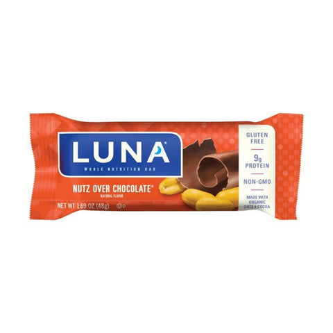Clif Bar, Luna Nutz Over Chocolate Bar, 1.7 Oz(Case Of 15)