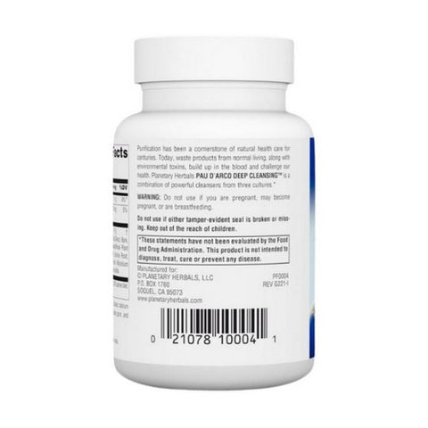 Planetary Herbals, Pau D'Arco Deep Cleansing, 735 Mg, 72 Tabs