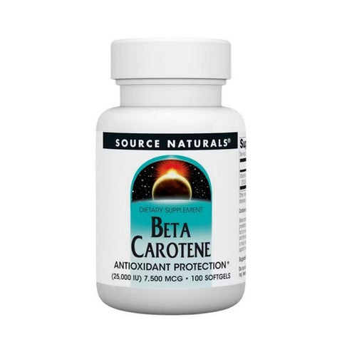 Source Naturals, Beta Carotene, 25000 IU, 100 Softgel