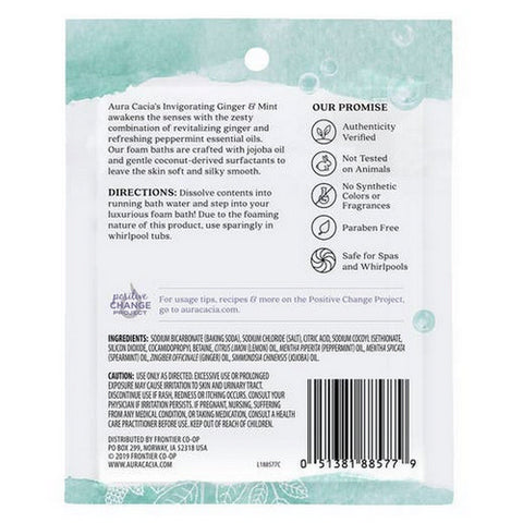 Aura Cacia, Aromatherapy Foam Bath, Ginger Mint 2.5 oz