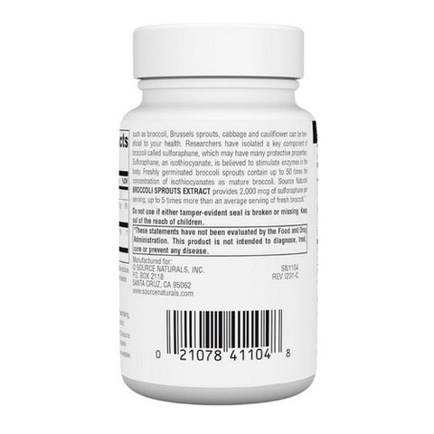 Source Naturals, Broccoli Sprouts Extract, 60 Tabs