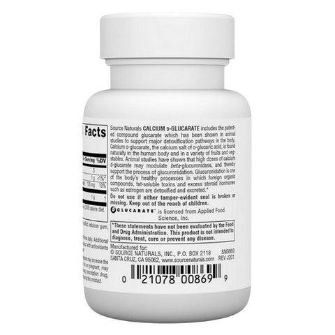 Source Naturals, Calcium D-Glucarate, 500 mg, 30 Tabs