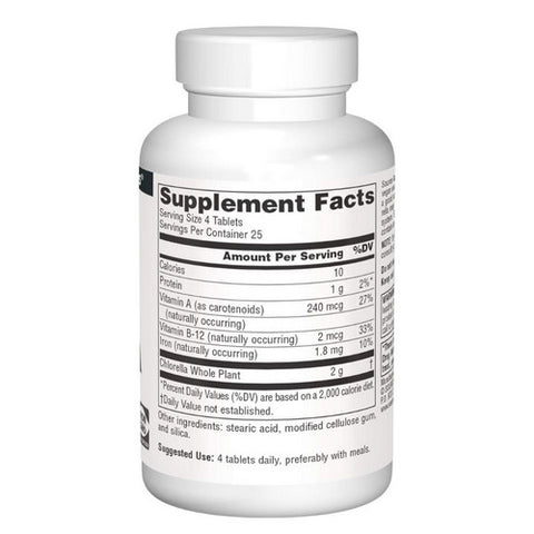 Source Naturals, Chlorella, 500 MG, 100 Tabs