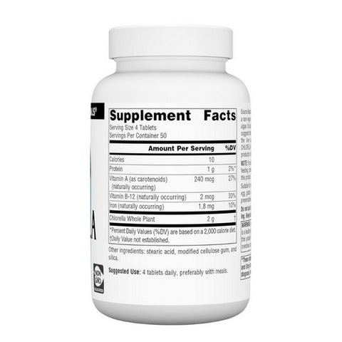 Source Naturals, Chlorella, 500 MG, 200 Tabs