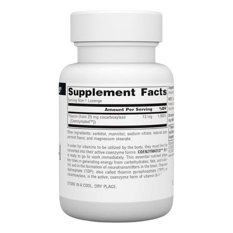 Source Naturals, Coenzymated B-1 Sublingual, 25 MG, 60 Tabs