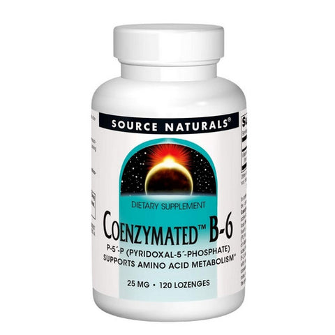 Source Naturals, Coenzymated B-6 Sublingual, 25 mg, 120 Tabs
