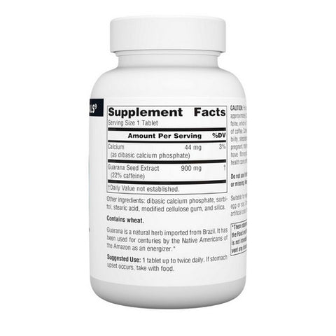 Source Naturals, Guarana Energizer, 60 Tabs