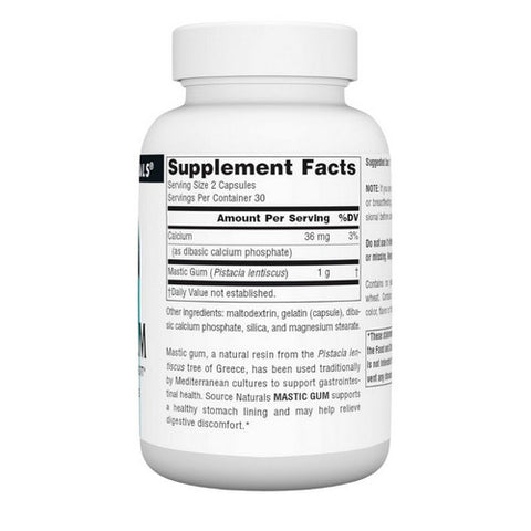 Source Naturals, Mastic Gum Extract, 500 mg, 60 Caps