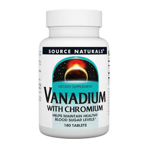 Source Naturals, Vanadium, W/chromium 180 Tabs