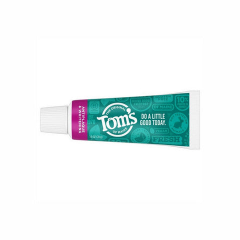 Tom's Of Maine, Antiplaque And Whitening Toothpaste Fluoride-Free Peppermint, 1 Oz Tom's Of Maine