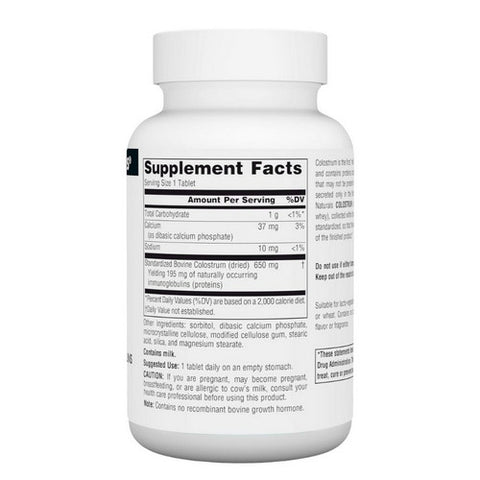 Source Naturals, Colostrum, 650 Mg, 60 Tabs