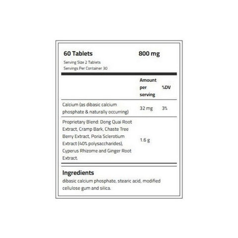 Planetary Herbals, Cramp Bark Comfort, 60 Tabs