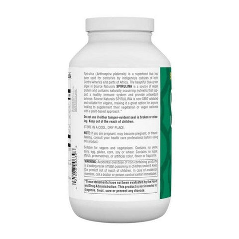 Source Naturals, Spirulina, 500 MG, 500 Tabs Source Naturals