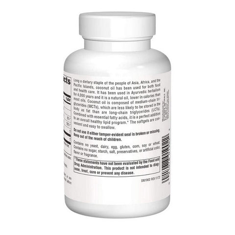 Source Naturals, Extra Virgin Coconut Oil, 60 Softgels