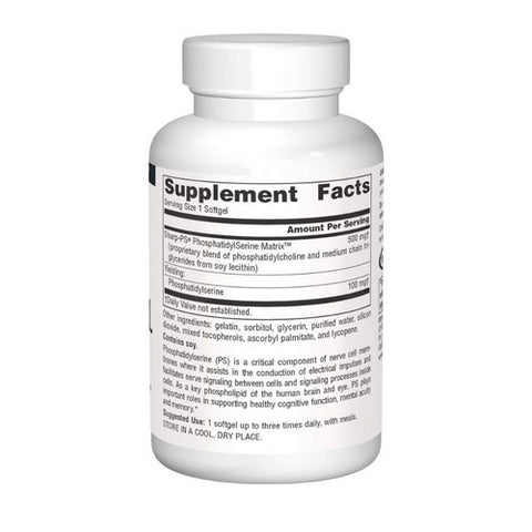 Source Naturals, Phosphatidyl Serine, 500 mg, Matrix Softgel 60 Sg