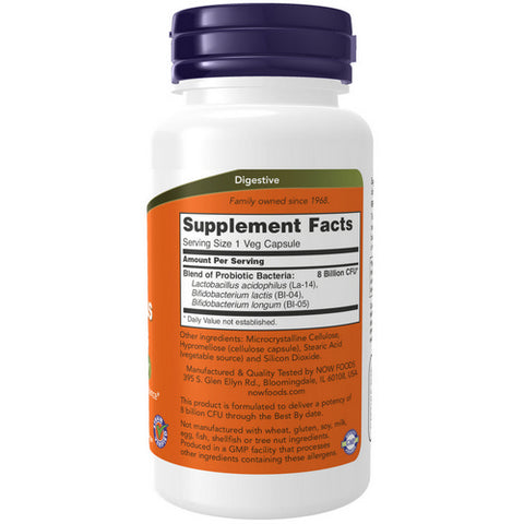 Now Foods, 8 Billion Acidophilus & Bifidus, 120 Caps